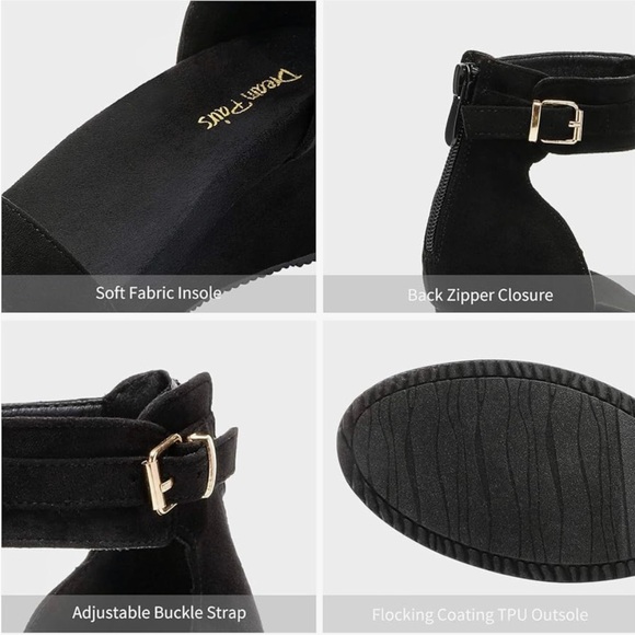 DREAM PAIRS Women's Wedge Sandal/Size 7.5 - Picture 9 of 12